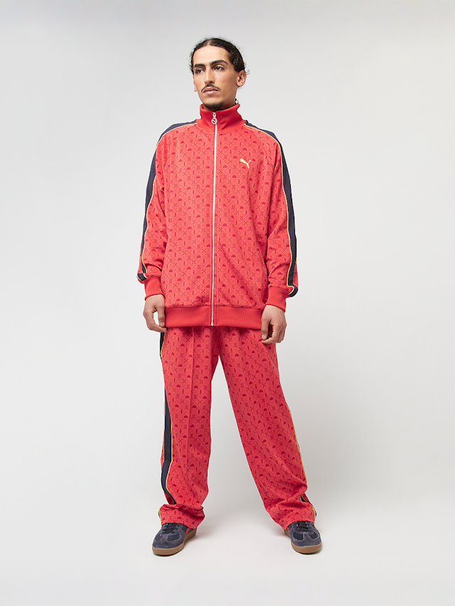 PUMA, T7 Road To Unity All Over Print Relaxed Straight Tracküants DK, red, Image 6 of 6