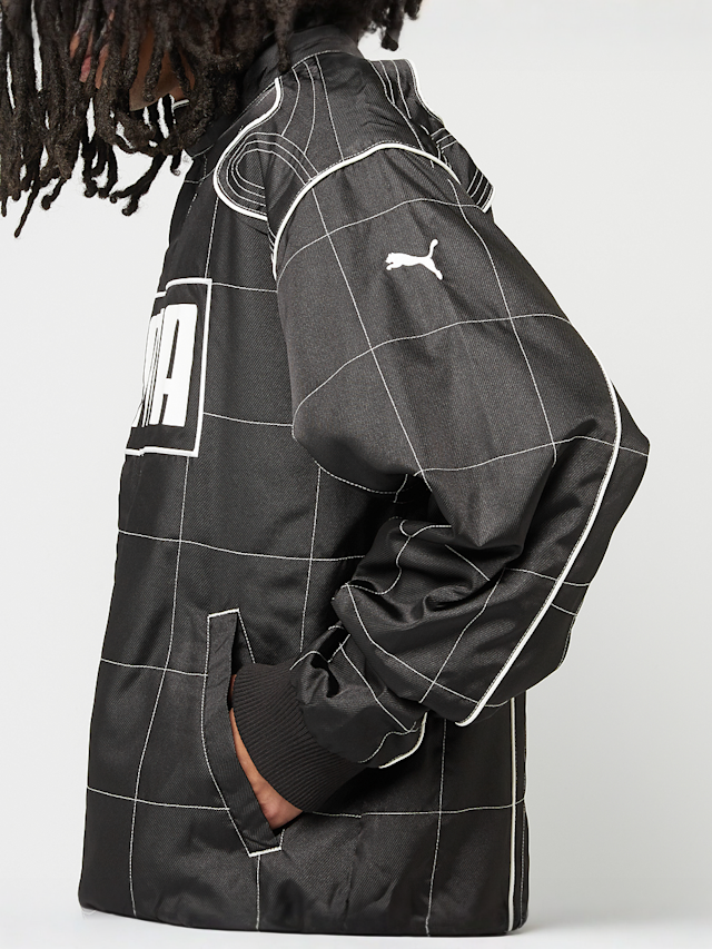 PUMA, Archive Seasonal Relaxed Racer Jacket, black, Image 5 of 7