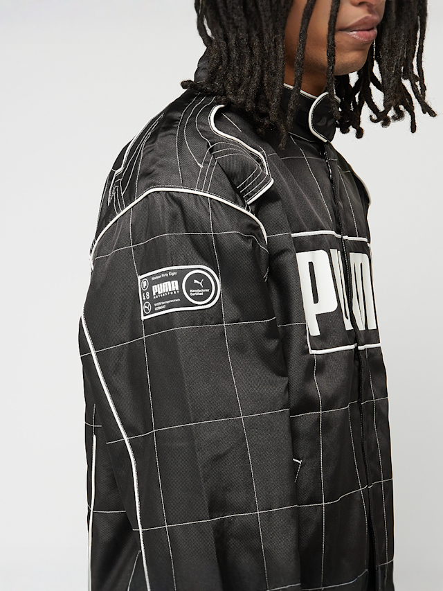 PUMA, Archive Seasonal Relaxed Racer Jacket, black, Image 6 of 7