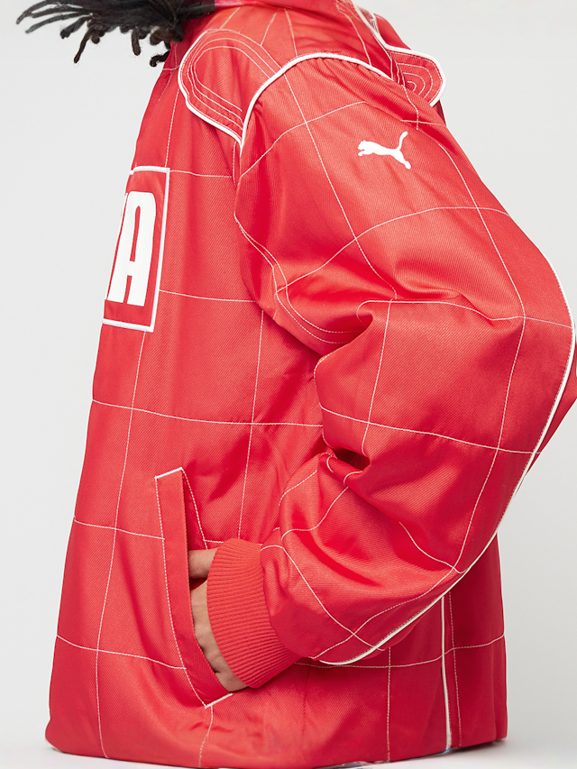 PUMA, Archive Seasonal Relaxed Racer Jacket, red, Image 5 of 7