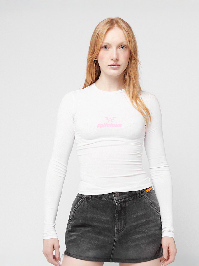Felicious, Basic Tight Logo Longsleeve, white, Image 1 of 4