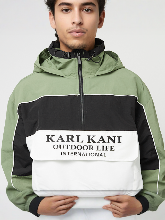 Karl Kani, Woven Retro Windbreaker, green, Image 3 of 6