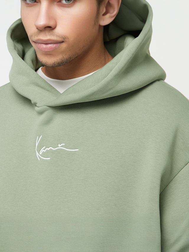 Karl Kani, Small Signature Essential Oversized Hoodie, green, Image 3 of 4