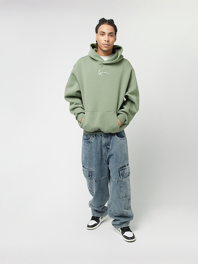 Karl Kani, Small Signature Essential Oversized Hoodie, green, Image 4 of 4