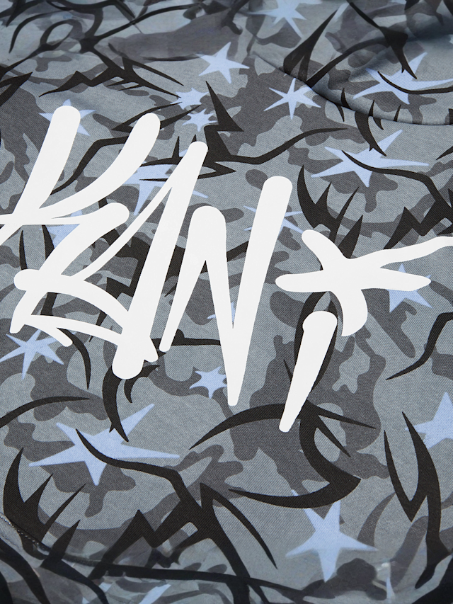 Karl Kani, Kani Star Camo Oversize Hoodie Junior, grey, Image 3 of 4