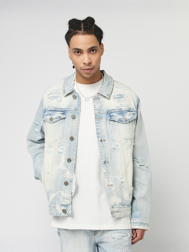 Smoke Rise, Vintage Rip & Repair Denim Jacket, blue, Image 1 of 4