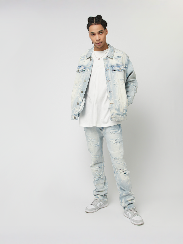 Smoke Rise, Vintage Rip & Repair Denim Jacket, blue, Image 4 of 4