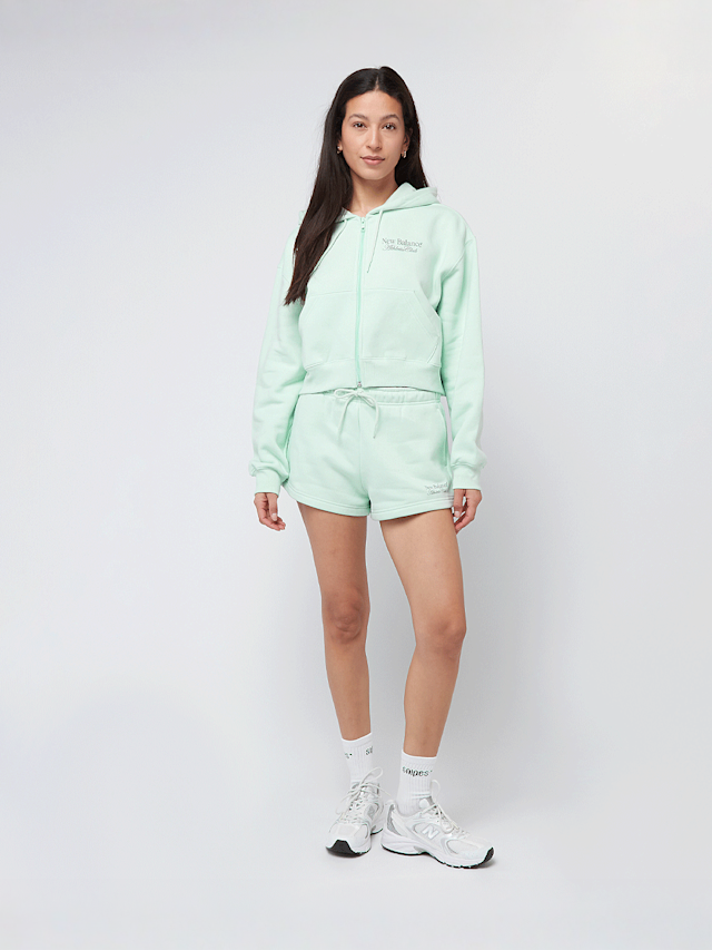 New Balance, Waist Length Full Zip Hoodie, green, Image 4 of 4