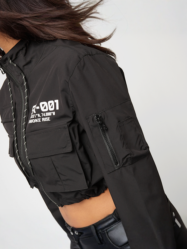 Smoke Rise, Full Zip Utility Jacket, black, Image 6 of 7
