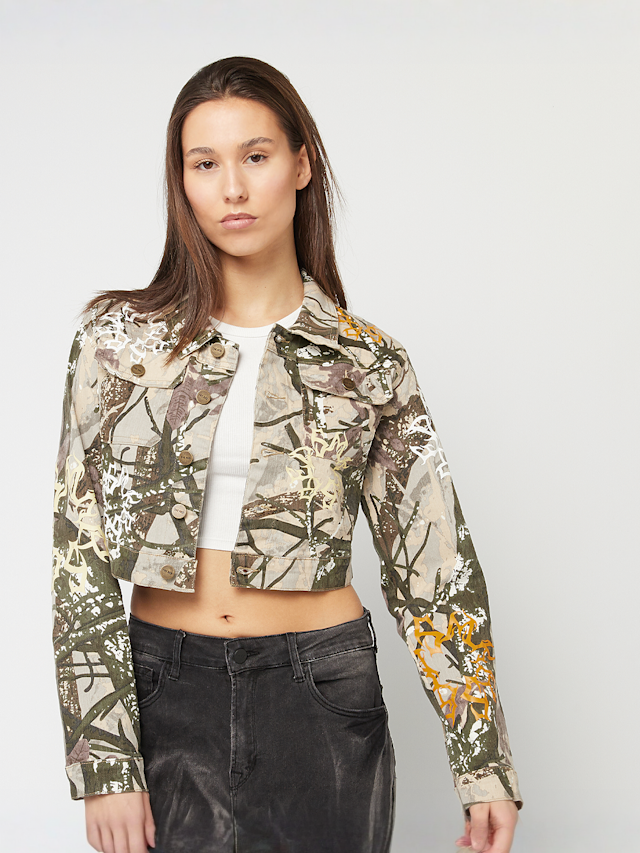 Smoke Rise, Denim Worker Jacket, green, Image 1 of 5