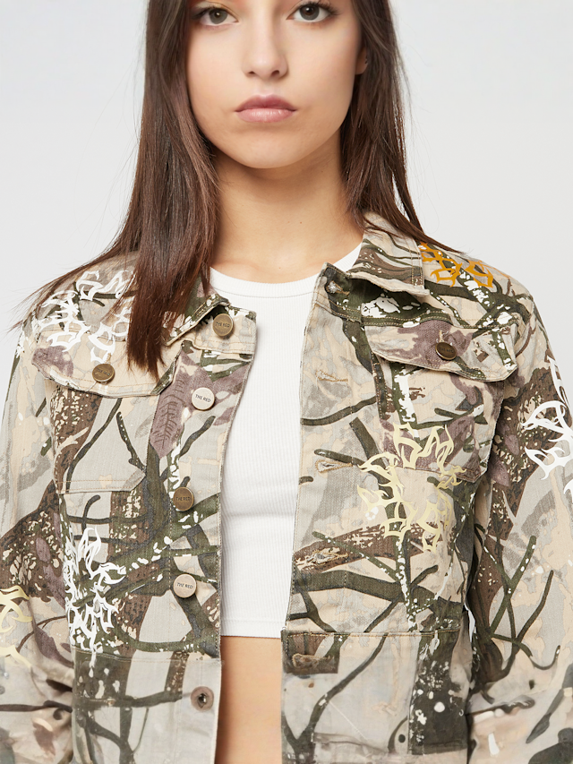 Smoke Rise, Denim Worker Jacket, green, Image 3 of 5
