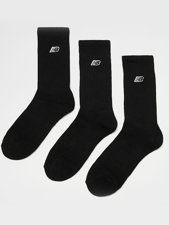 New Balance, 3 PACK - Essentials Cushioned Crew Socks, black, Image 1 of 2
