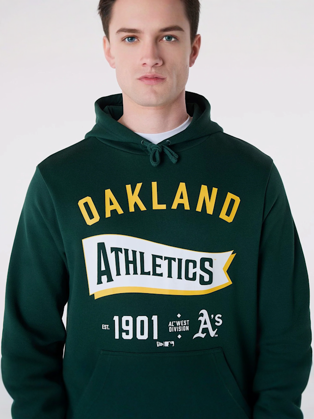 New Era, MLB Pennant Graphic Hoodie Oakland Athletics, green, Image 3 of 4