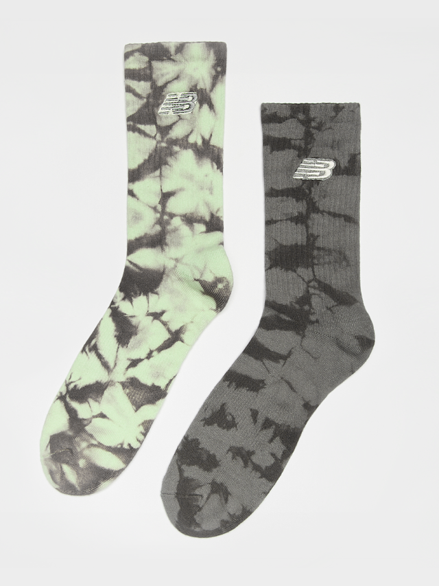 New Balance, 2 PACK - Tie Dye Midcalf Socks, multi-colour, Image 1 of 2