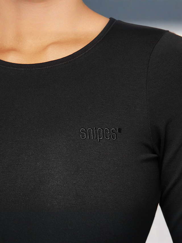 SNIPES, Small Logo Essential Longsleeve, black, Image 3 of 4