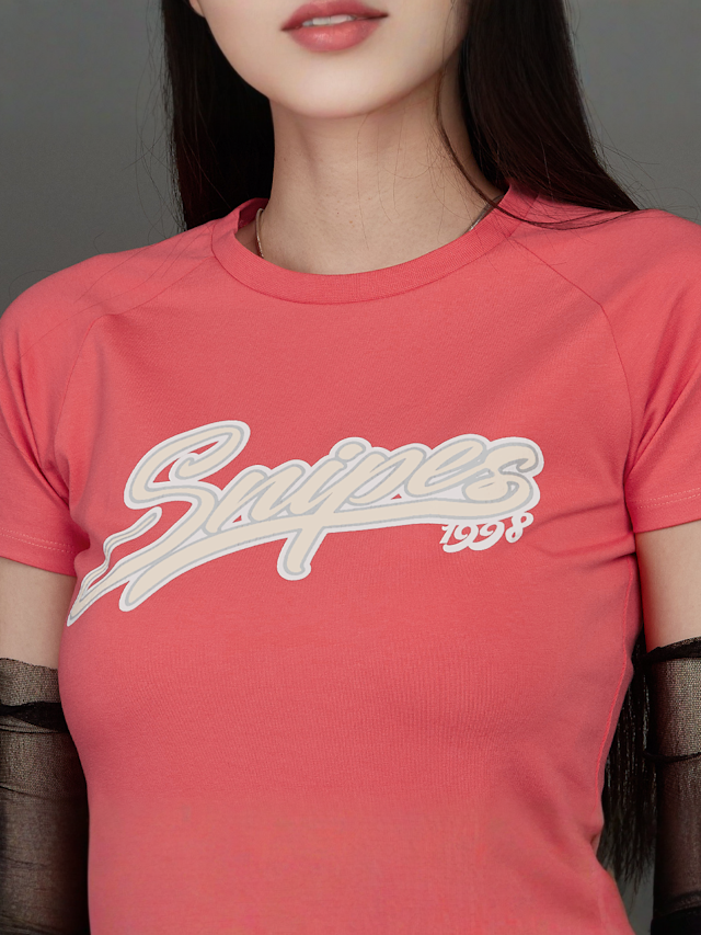 SNIPES, Snipes Varsity Raglan Tight Tee, red, Image 3 of 5
