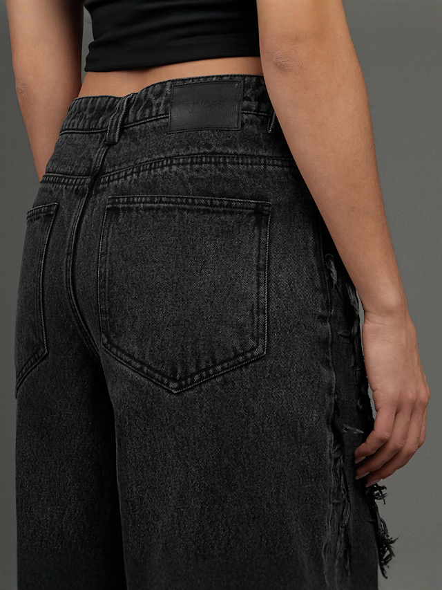 SNIPES, S Cube Inside Out Baggy Denim, grey, Image 4 of 7