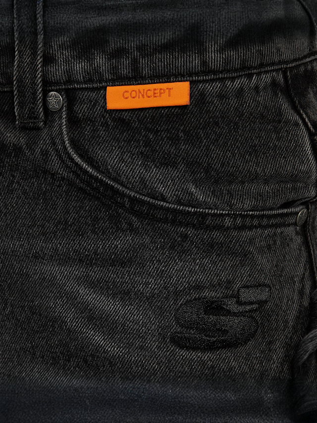 SNIPES, S Cube Inside Out Baggy Denim, grey, Image 6 of 7