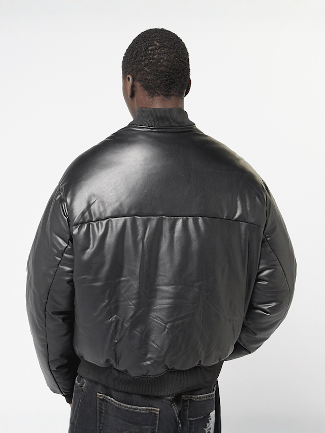 FAVELA, Vegan Leather Basic Bomber, black, Image 2 of 5