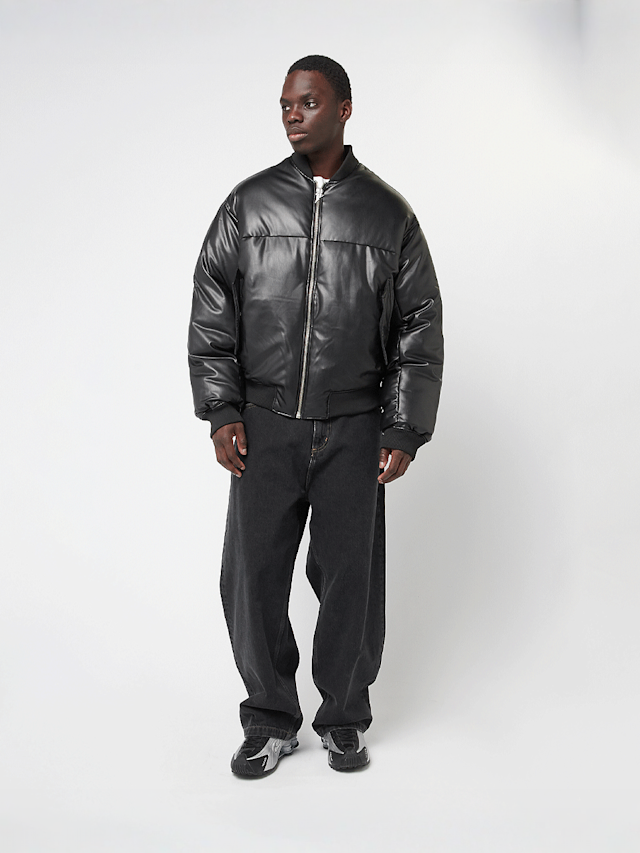FAVELA, Vegan Leather Basic Bomber, black, Image 5 of 5