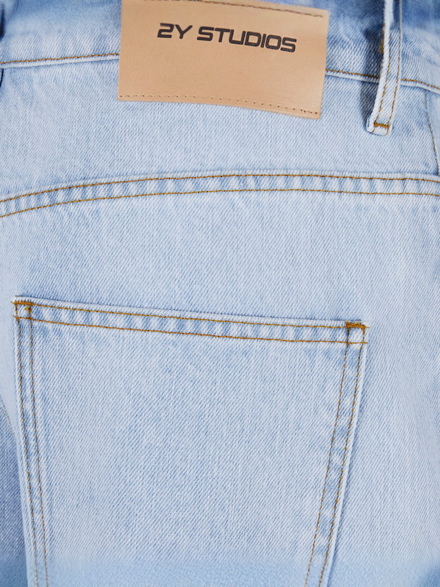 2Y STUDIOS, Auran Ripped Baggy Jeans, blue, Image 4 of 5