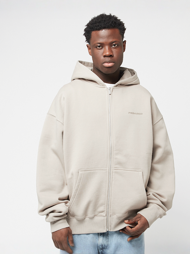 Pegador, Logo Oversized Sweat Jacket, grey, Image 1 of 4