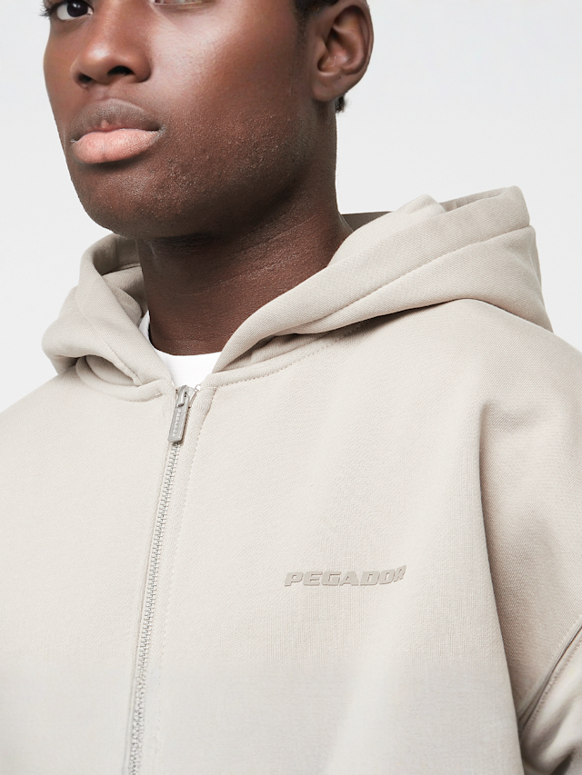 Pegador, Logo Oversized Sweat Jacket, grey, Image 3 of 4