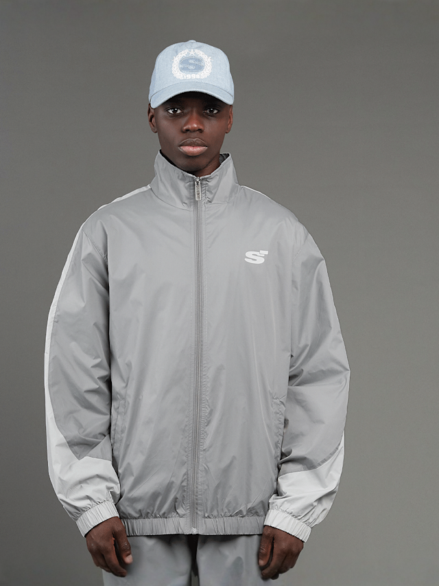 SNIPES, S Cube Two-Toned Track Jacket, grey, Image 1 of 8