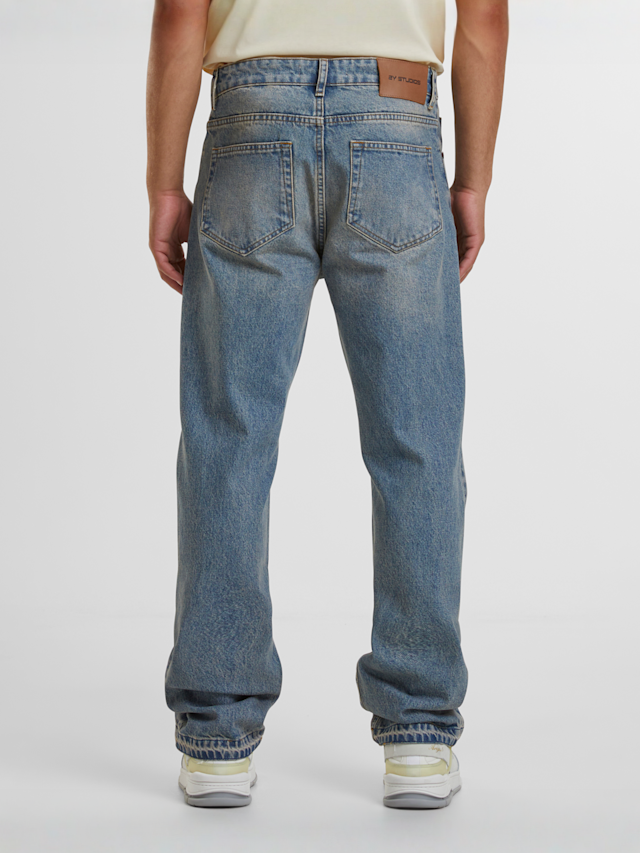 2Y STUDIOS, Durga Logo Straight Jeans, blue, Image 2 of 7