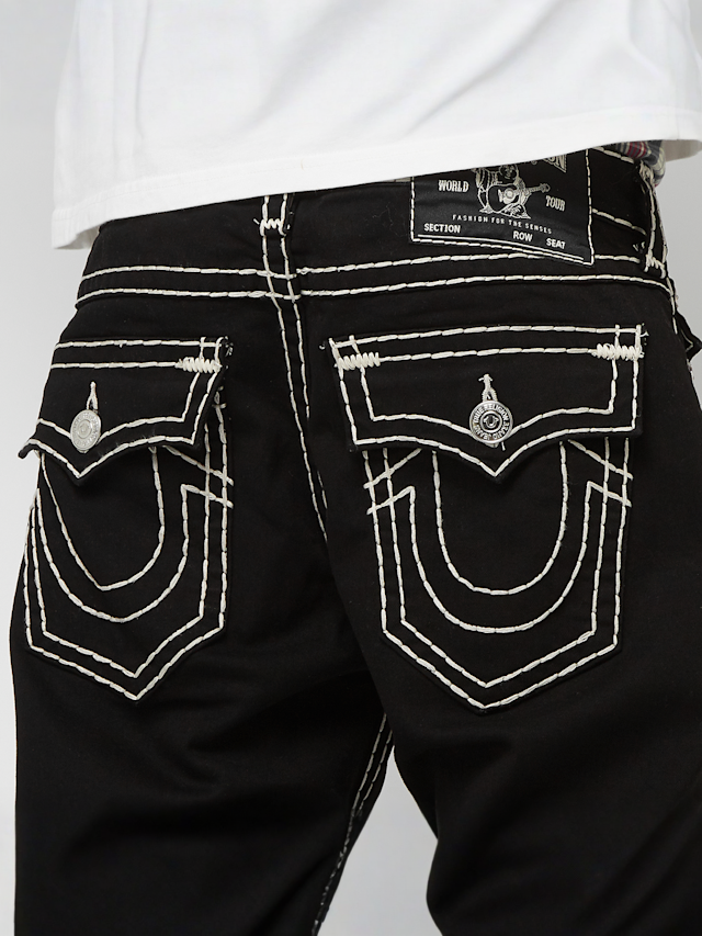 True Religion, Ricky Relaxed Straight Jeans, black, Image 4 of 5