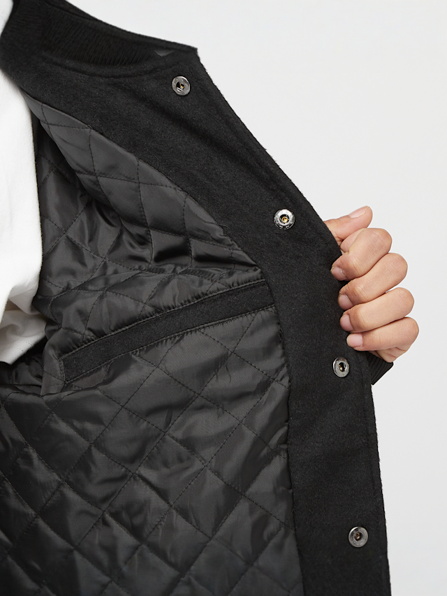 True Religion, Wool Western Bomber Jacket, black, Image 4 of 5