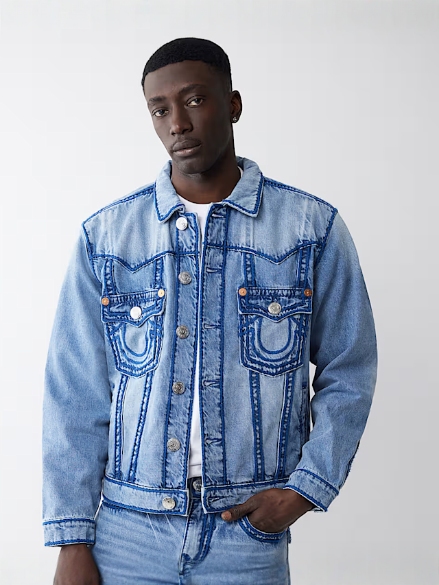 True Religion, Rope Stitch Jimmy Jacket, blue, Image 1 of 5