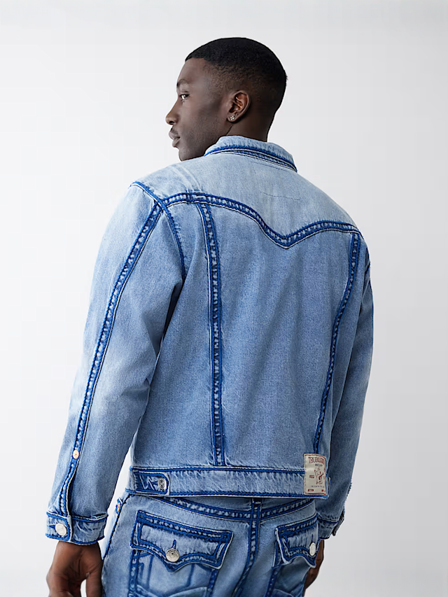 True Religion, Rope Stitch Jimmy Jacket, blue, Image 2 of 5