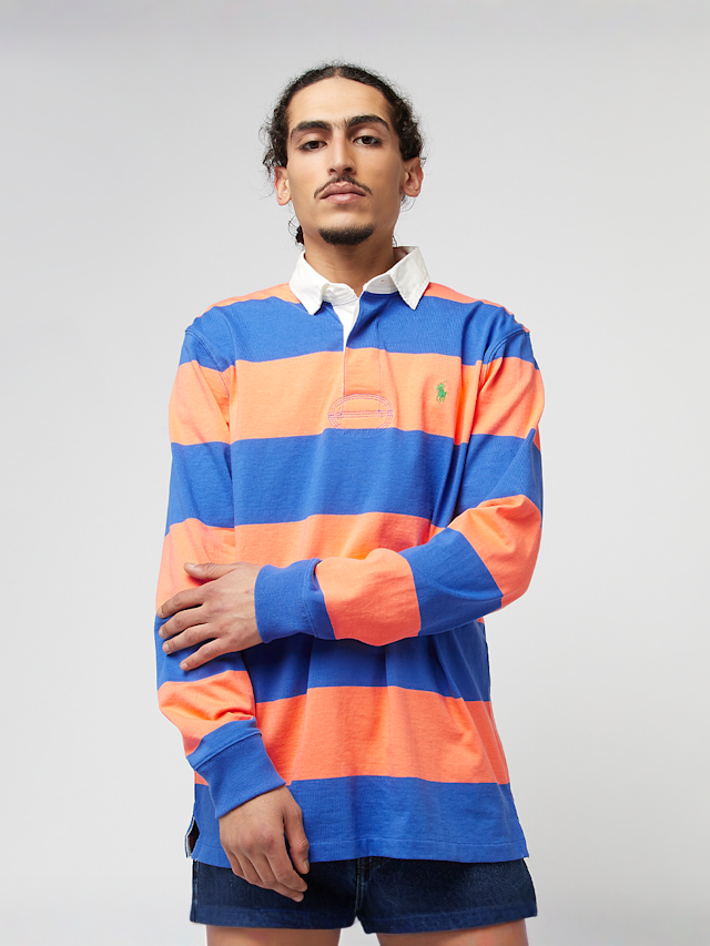 Polo Ralph Lauren, Long Sleeve Rugby Polo Shirt, multi-colour, Image 1 of 4