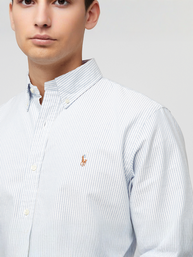 Polo Ralph Lauren, Custom Fit Oxford Shirt, blue, Image 3 of 4