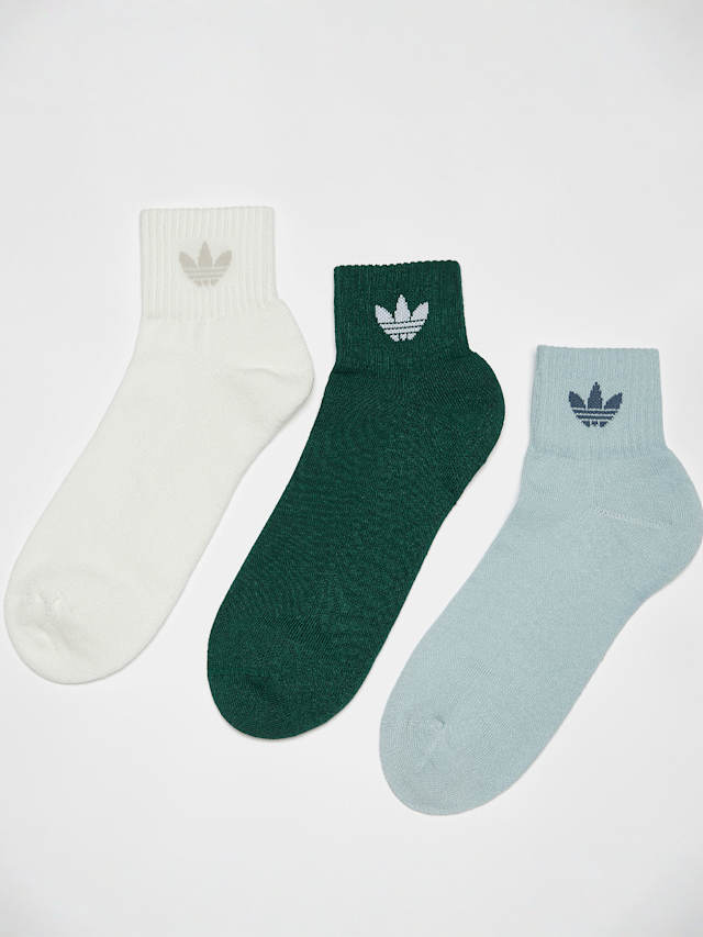adidas Originals, 3 PACK - Trefoil Mid Ankle Socks, multi-colour, Image 1 of 2