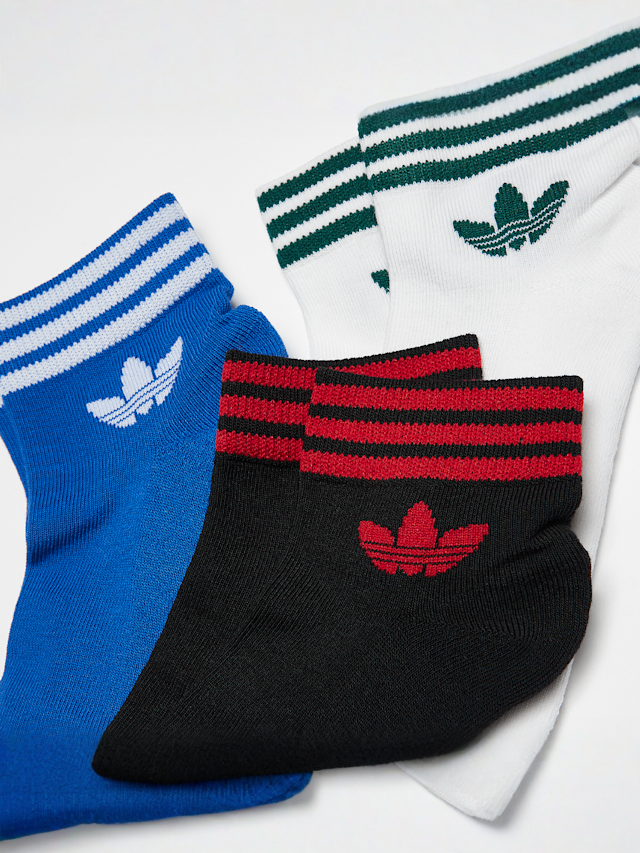 adidas Originals, 3 PACK - adicolor Trefoil Ankle Socks, multi-colour, Image 2 of 2