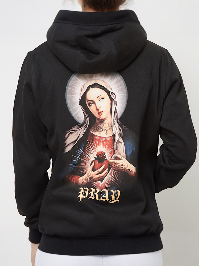 Mister Tee, Praying Mary Hoody, black, Image 4 of 5