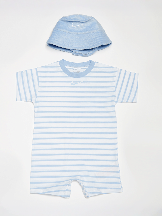 Nike, Towel Terry Short Sleeve Romper, blue, Image 1 of 5