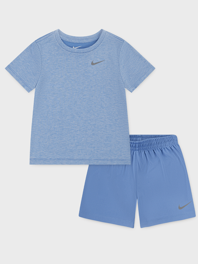 Nike, Dri-Fit Shortsleeve Tee Short Set, blue, Image 1 of 5
