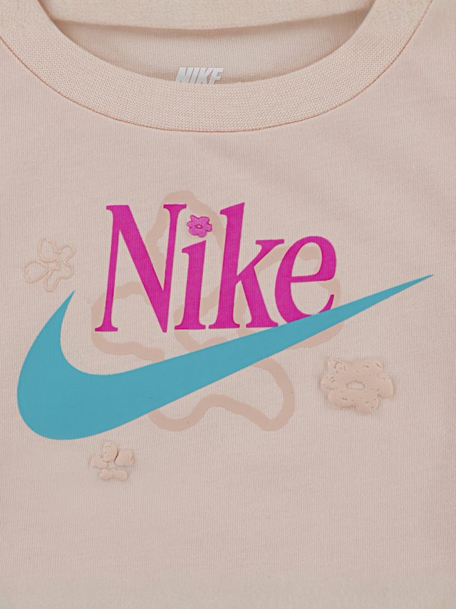 Nike, Wild Flower Jersey French Terry Shorts Set, light pink, Image 3 of 5