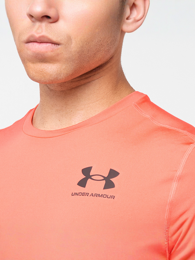 Under Armour, Heatgear Fitted Shortsleeve, orange, Image 3 of 5