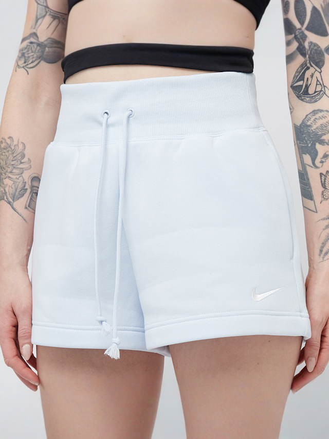 Nike, Sportswear Phoenix Fleece High-Rise Shorts, blue, Image 3 of 4