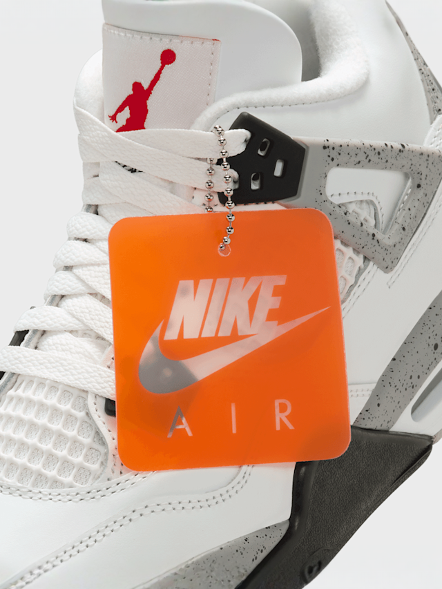 Jordan, Air Jordan 4 Retro OG "White Cement" (GS), white, Image 9 of 9