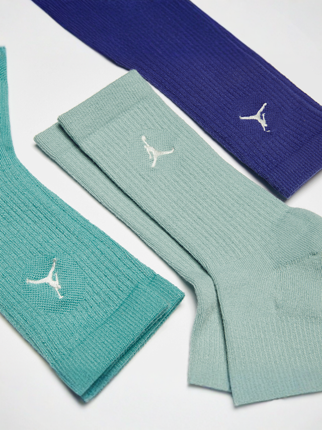 Jordan, 3 PACK - Everyday Max Crew Socks, blue, Image 2 of 2