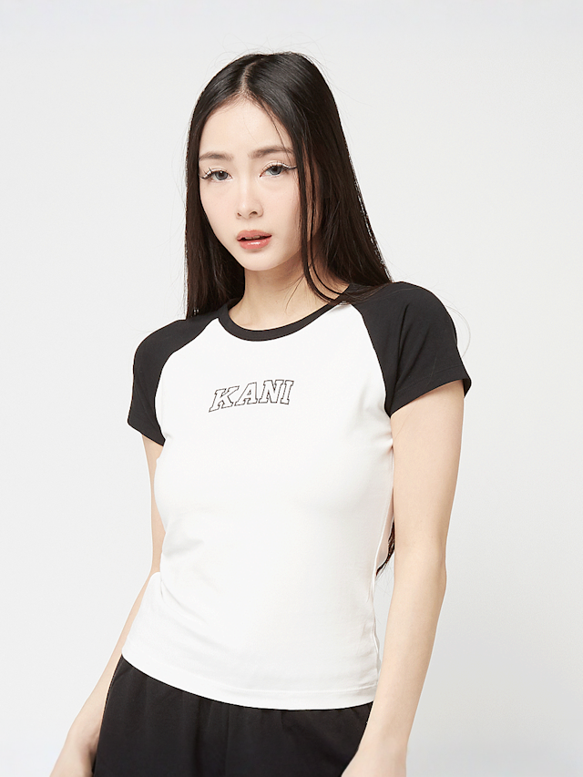 Karl Kani, Collage Print Tiny Raglan T-Shirt, white, Image 1 of 4