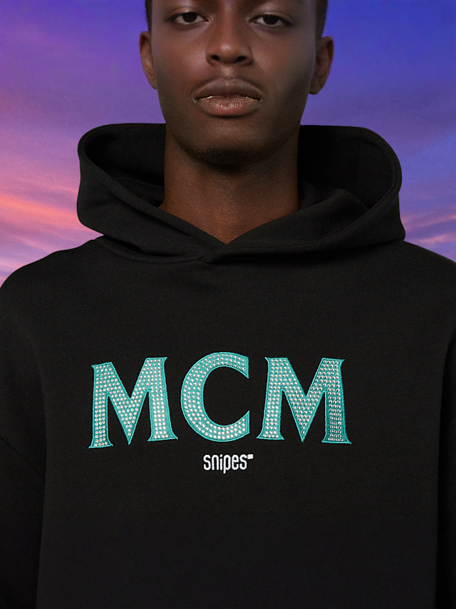 MCM x SNIPES, Miami Club Half Sleeve Hoodie, black, Image 3 of 6