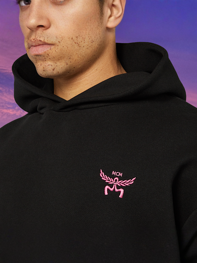 MCM x SNIPES, Flamingo Hoodie, black, Image 3 of 6