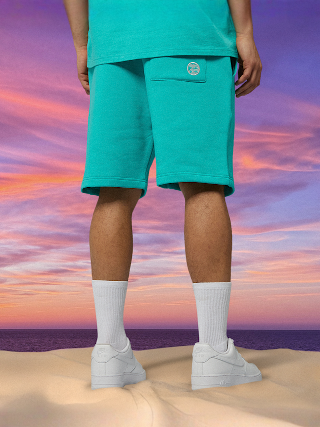 MCM x SNIPES, Miami Sweatshorts, turquoise, Image 2 of 5