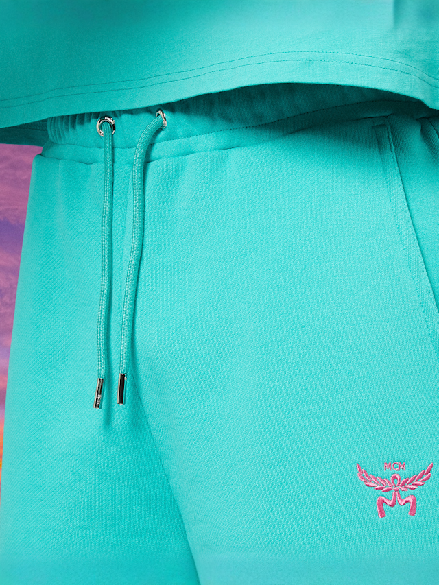 MCM x SNIPES, Miami Sweatshorts, turquoise, Image 3 of 5